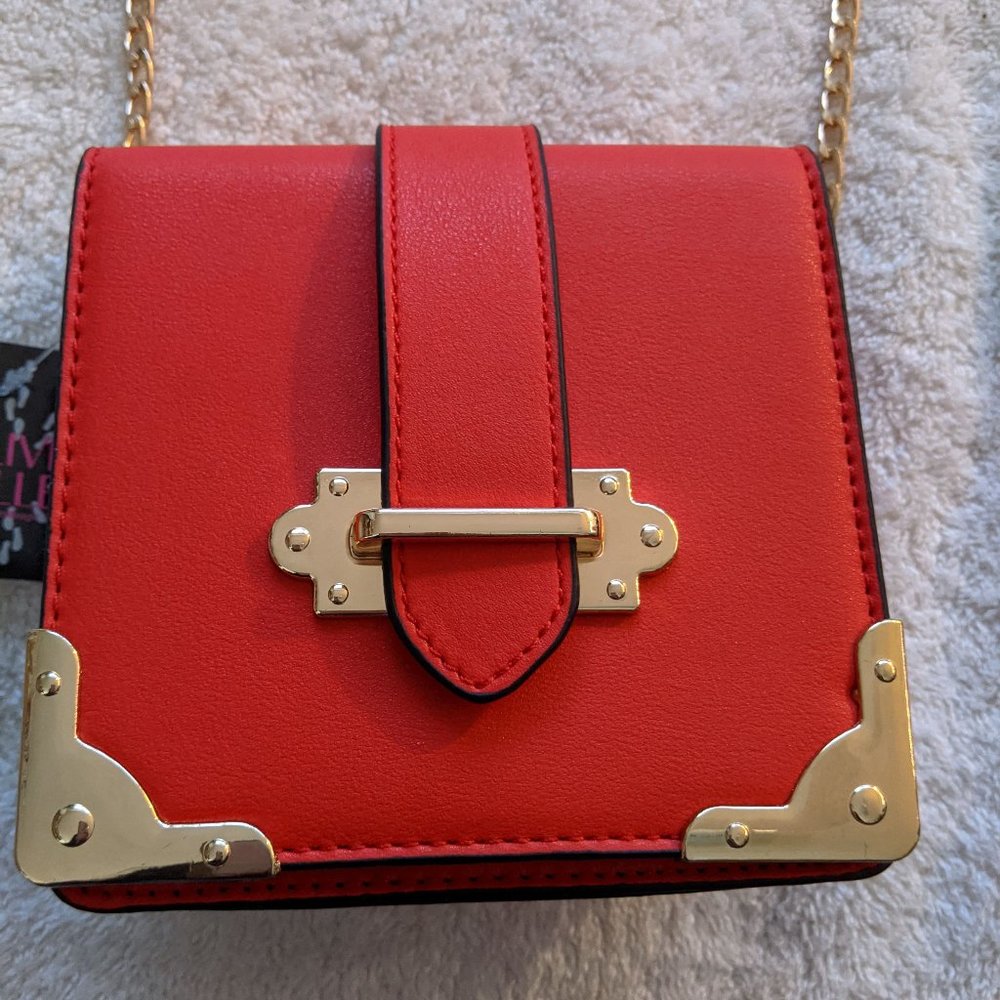 Olivia Miller Red Boxy Crossbody Bag